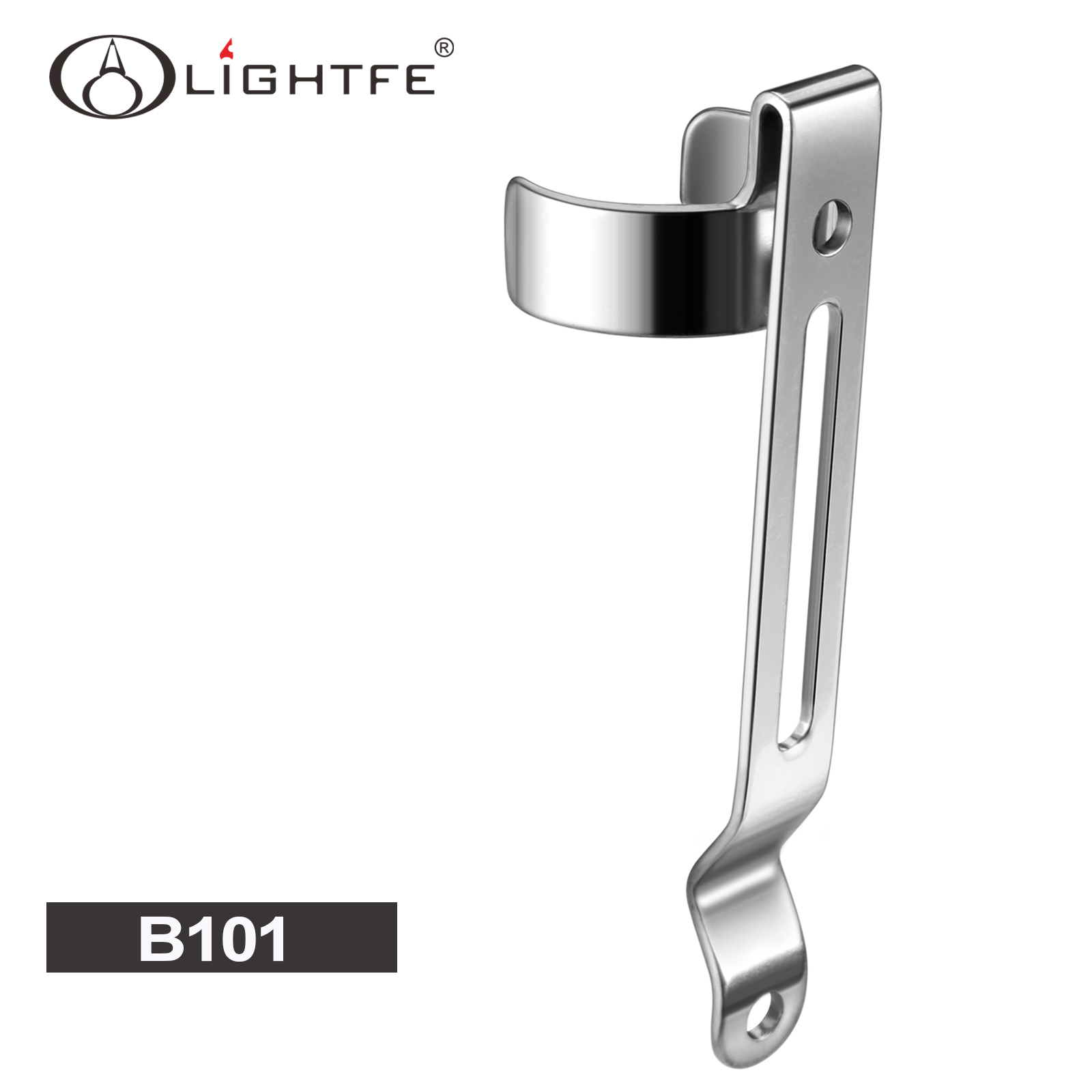 10-Pack LIGHTFE B103 Flashlight Clip for 13-14mm Diameter, 5.5-5.9mm Slot Width - Stainless Steel Pen, Hat, Pocket, or Bag Clip LIGHTFE GING