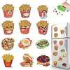 12PCS DIY Diamond Art Refrigerator Sticker for Home Decor (French Fries)