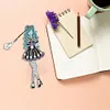 6pcs Bookmark Diamond Dots with Crystal Little Witch Dot Drill Book Mark Kit
