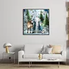 Santa Claus And Elk-11CT Stamped Cross Stitch 50*50cm/19.69*19.69in