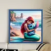 Princess Ariel And Stitch - 11CT Stamped Cross Stitch - 40*40cm - Disney