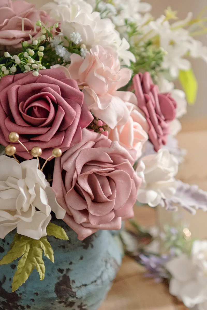 3.5" Foam Avalanche Rose with Stem - 16 Colors