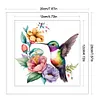 Flowers And Hummingbirds - 18CT Stamped Cross Stitch 20*20cm/7.87*7.87in