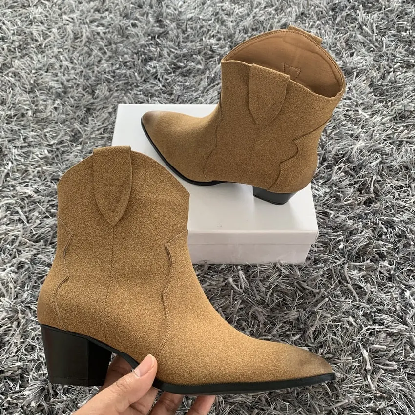 Ankle Boots For Women Winter Female Short Boots 2020 New Women Low High heels Shoes High Quality Elegant Chunky Heels Boot