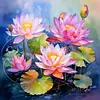 (US Local)Lotus-14CT Stamped Cross Stitch Kit(45x45cm)