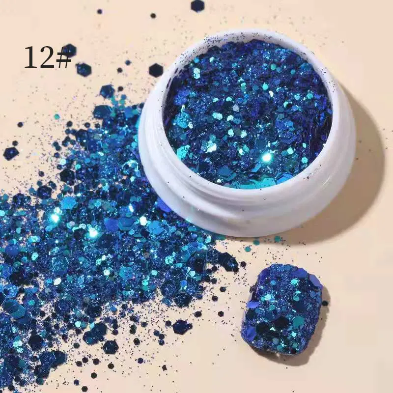 Iridescent 3D Ultrathin Sequins Nail Glitter Flakes Slices Purple White Sparkly DIY Tips Dazzling Paillette Nail Art Decorations