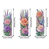 (US Local)3Pcs Special Shape Flowers 5D DIY Diamond Painting Bookmark Craft Kit