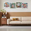 (US Local)4pack Xmas Animal-Special Shaped Diamond Painting Kit(30x30cm)