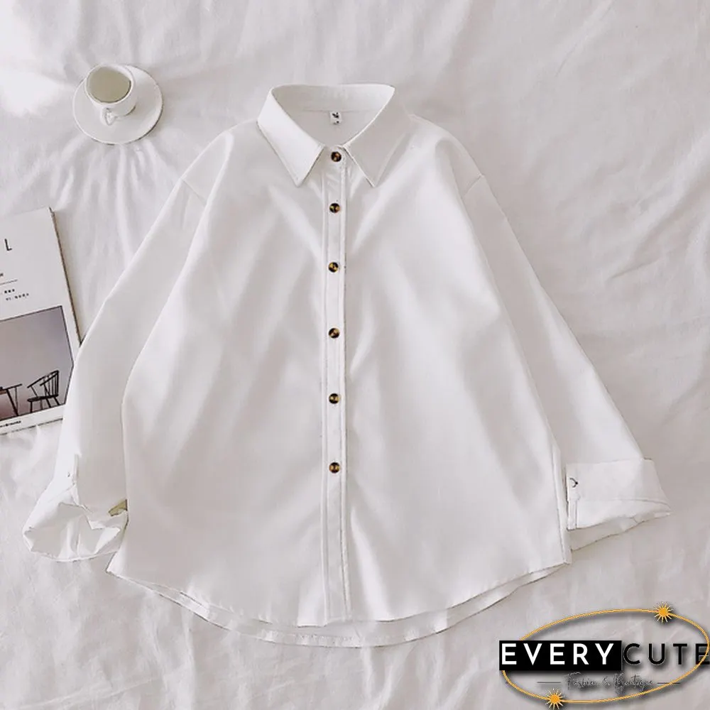 Corduroy Shirts Frosted Shirts Womens Tops and Blouses Long Sleeve Spring Ladies Solid Loose Boyfriend Style Shirt