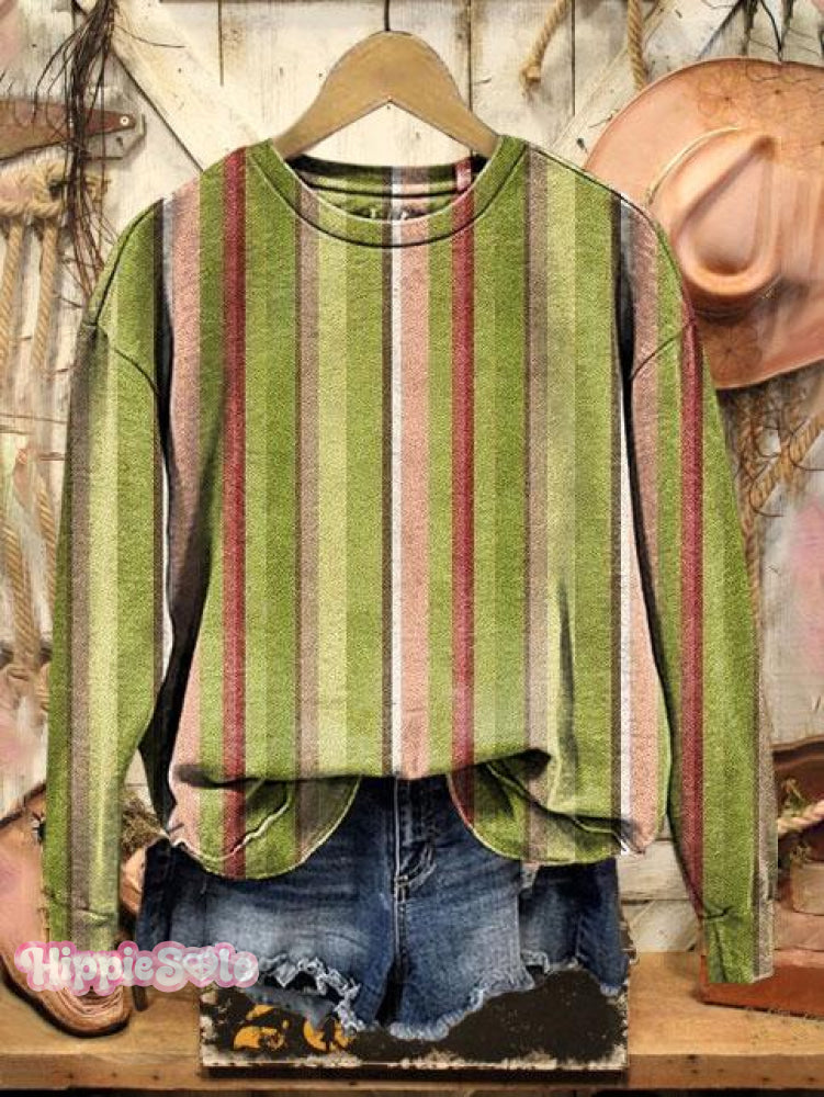 Christmas Print Casual Sweatshirt Multicolor / S