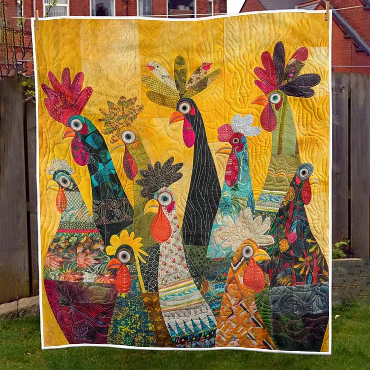 Sunrise Roosters Blanket - H142 - Premium Blanket The Cold Blanket
