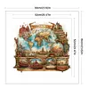 World Map-11CT Stamped Cross Stitch 60*60cm/23.62*23.62in(Big Size)