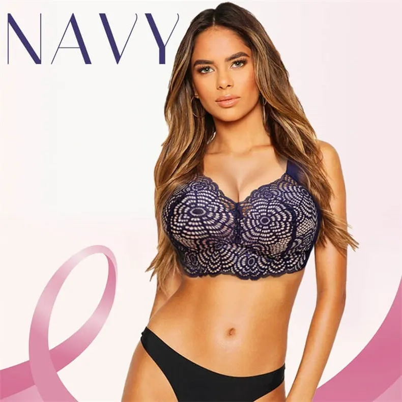 ExSecret - Ultimate Lift Full-Figure Seamless Lace Cut-Out Bra, Comfortable and Breathable Without Restraint