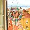 Diamond Painting Acrylic Flower Butterfly 5D Diamond Painting Wreath Clock