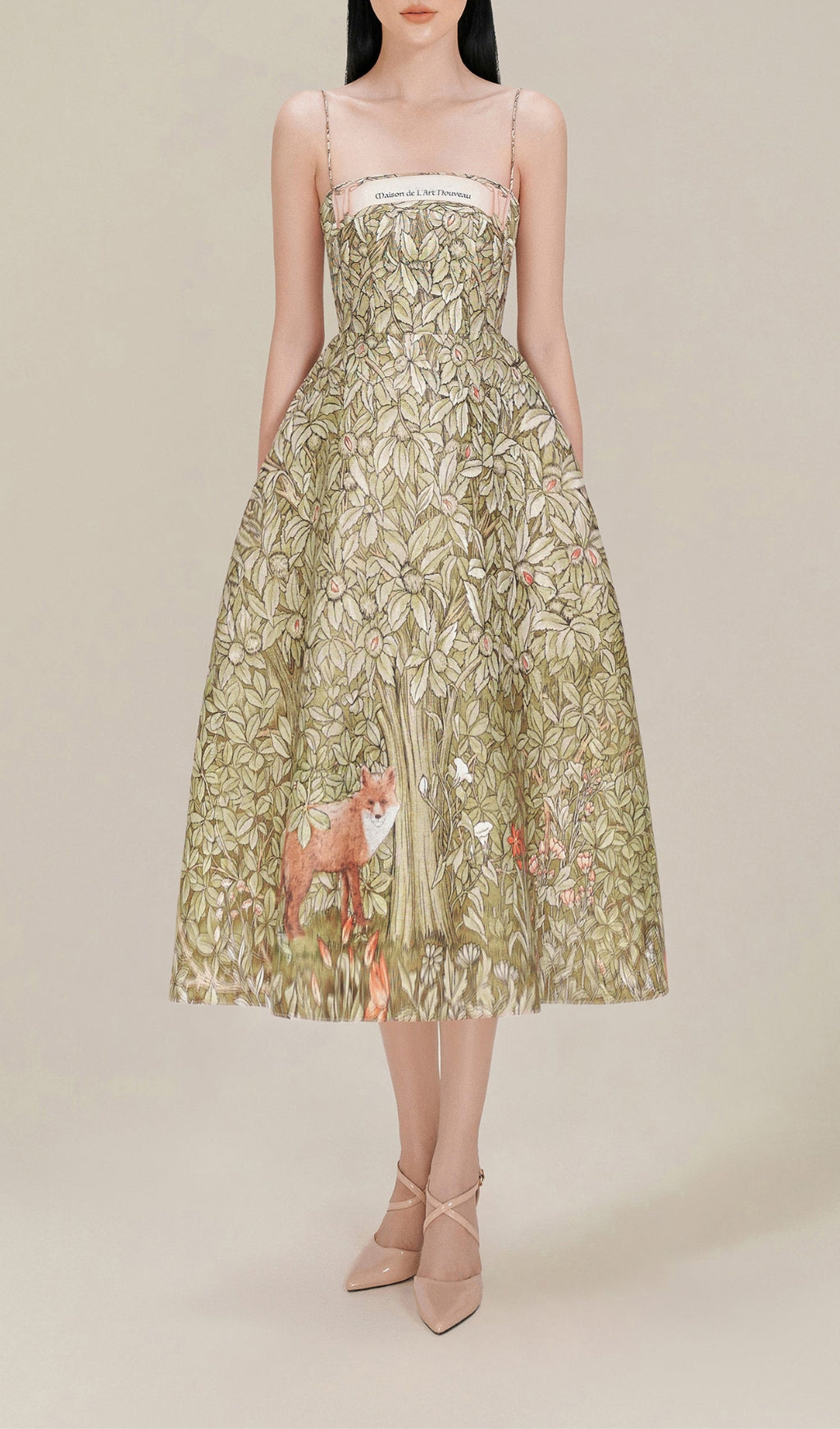 Jungle Prtinted Midi Dress Flowering Girl