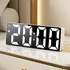 Digital Alarm Clock with LED Display Date Temperature Dimmable Snooze Battery Operated Alarm Clock for Deep Sleepers Kids Elderly Home Office