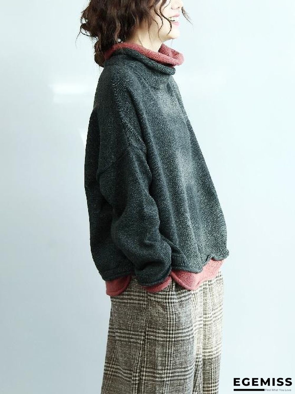 Loose Batwing Sleeves Knitting Sweater | EGEMISS