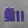 2025/2026 Real Madrid Pre-Match Training Purple Vest+Shorts Football1:1 Thai Quality