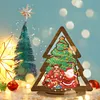 >SALE<Wooden Christmas Table Top Diamond Painting Ornament Kits Xmas Home Decor (G)