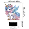 (US Local)Unicorn Diamond Painting Night Light Diamond Art Lamp Home Decoration (A)
