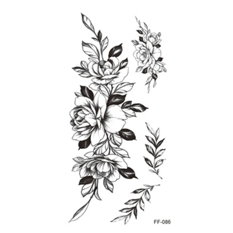 Large Body Art Arm Sleeves Snake Flower Temporary Tattoo Sticker Fast Rock Tattoo Women Waist Bracelet Fake Flash Tatoos Totem