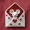 Felt Mouse Ornaments Cute Charming Handmade Valentine Felt Mice Figurines Valentines Day Gift Animal Decoration for Easter Gifts Wedding Party Supply