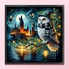 Owl Castle-11CT Stamped Cross Stitch 40*40cm