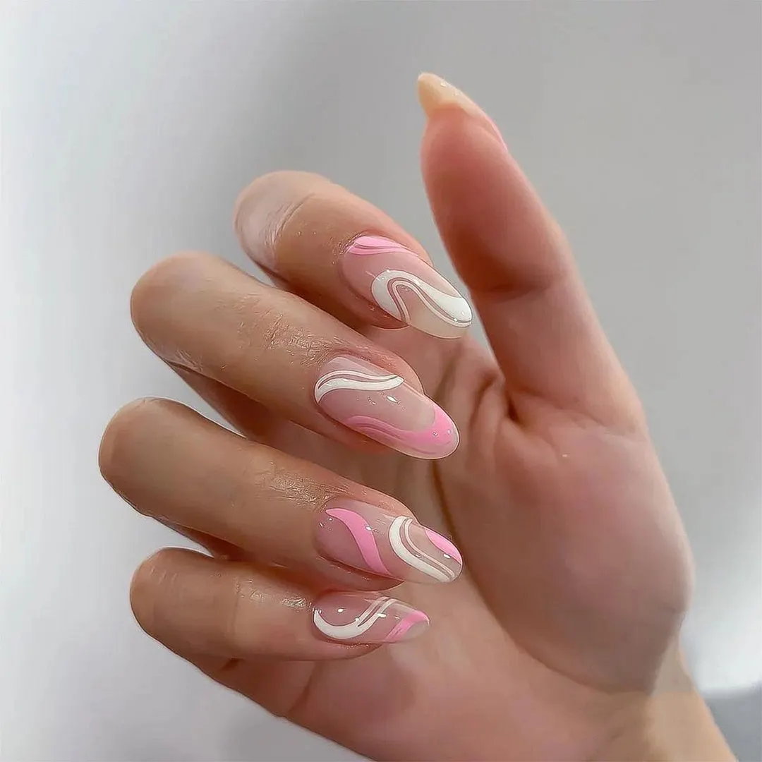 24pcs Butterfly Nail Patch Glue Type Removable Long Paragraph Fashion Manicure Wearable False Nails Patch With Glue Fake Nails-Nail Inspo
