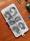 30pcs/box Fishing Circle Hooks Saltwater Fishing Catfish Hooks Barbed Fish Hooks