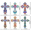 6pcs DIY Feather Diamond Painting Bookmarks with Crystal Pendant Kits