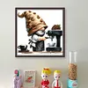 Coffee Gnome - 11CT Stamped Cross Stitch - 40*40cm
