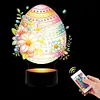 Acrylic Double Sided Flower Egg Diamond Painting LED Night Light for Easter