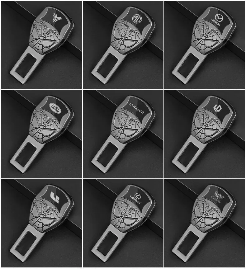 Car zinc alloy electroplated seat belt extension buckle
