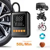 Tire Inflator 120 PSI Portable Air Compressor with LED Light Cordless Bike Pump