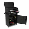 [US Local Warehouse] Large Detachable Toolbox with Double Door & Wheels Sliding Drawers Tool Chest Large Capacity Mechanic Tool Storage Box Metal Tool Cart for Garage Tool Room
