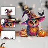 >SALE<Acrylic Special Shaped Pumpkin Owl 5D DIY Diamond Art Hanging Home Decorations