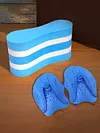 Swim Training Pull Buoy Adjustable Strap Hand Paddles 5-Layer Pull Buoy for Pool