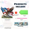 America Flag Eagle DIY 5D DIY Diamond Art Tabletop Ornament Kit for Home Decor