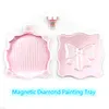 DIY Diamond Painting Tray Set with Bow Pattern, Magnetic Lid, Diamond Painting Accessories