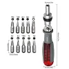 10 in 1 Screwdriver Set Magnetic Precision Screwdriver Bits Repair Torx Ratchet Screwdriver for Cell Phone Laptop Non-slip Hand Tools