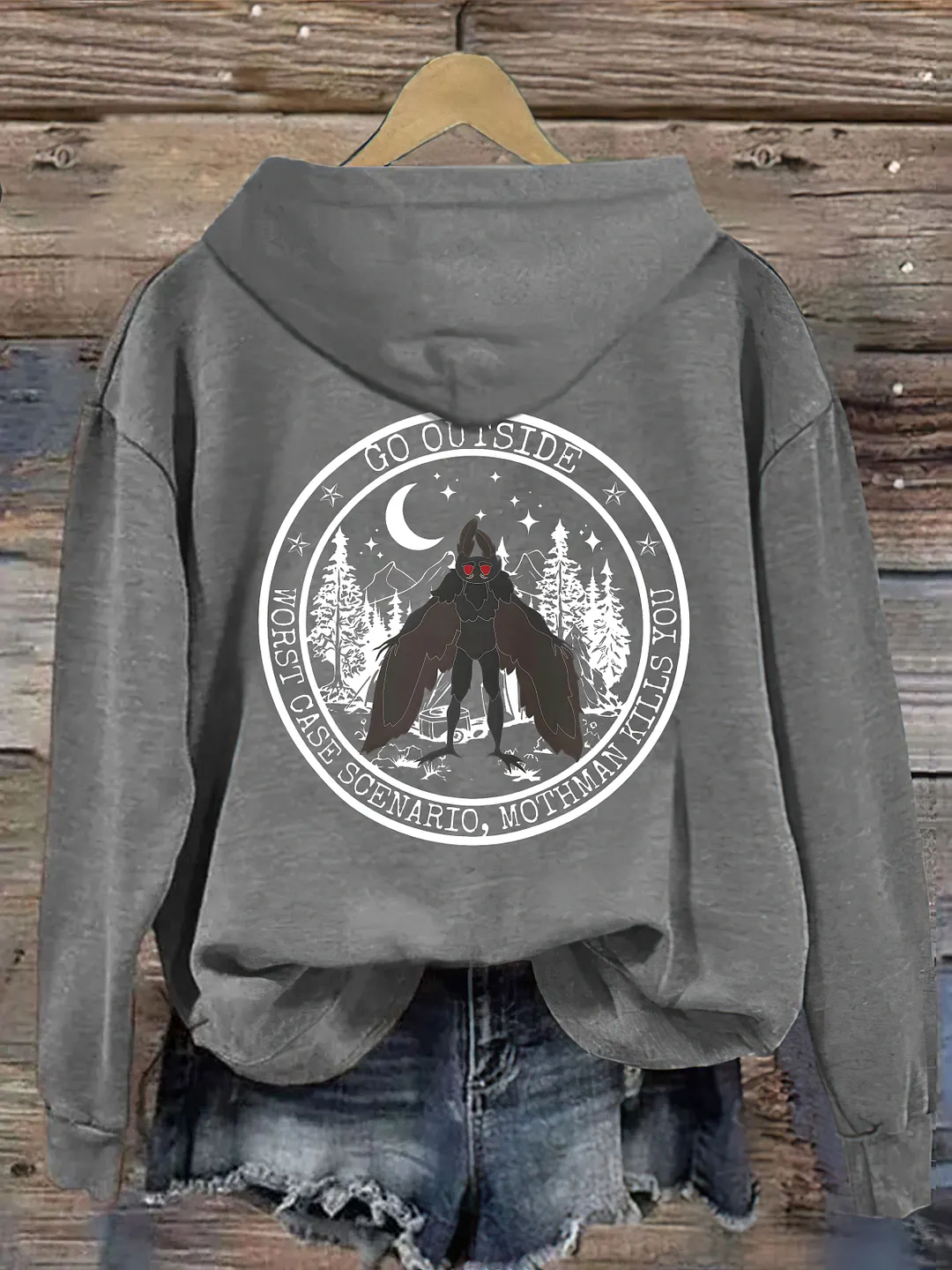 Go Outside Worst Case Scenario Mothman Hoodie 