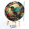 Hummingbird Glass Painting-Paint by Numbers Acrylic Painting 40*40CM