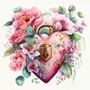 Flower Love Lock - Paint by Numbers Acrylic Painting 40*40cm