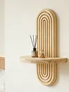 1/2Pcs Boho Shelves Wall Decor Mid Century Modern Decorative Floating Shelves 11.81 Inch with Ledge for Home Living Room