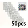 30/50pcs Reusable Self-Sealing Zipper Pouches - Clear Plastic Organizer Bags with Zipper Closure, Portable Storage for Diamond Drills,Rings, Earrings, Necklaces Small Things