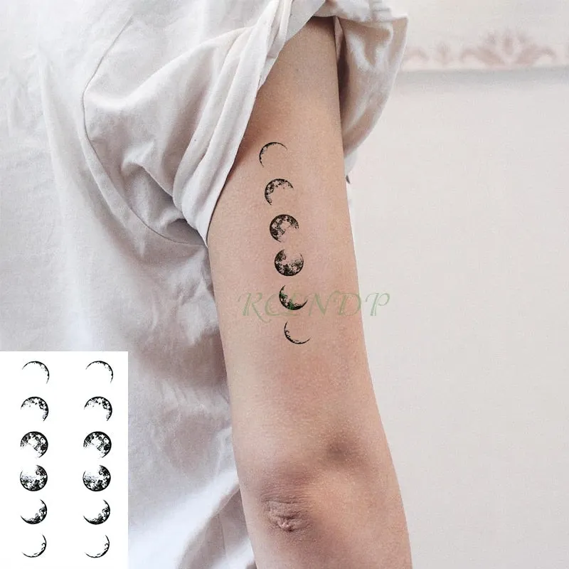 Waterproof Temporary Tattoo Sticker crown cross letter black tatto flash tatoo fake tattoos for men women