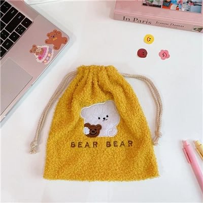 Drawstring Bear Storage Bag
