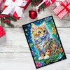 (US Local)50-Page A5 Cat Diamond Painting Notebook for Adult Holiday Birthday Gift