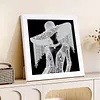 Lady Special Shape Partial Drill Dimond Art Paintings with Plastic Frame 17x17cm
