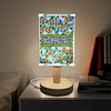DIY Special Shaped Diamond Painting Wooden Stand LED Lamp Night Light Kit Bedside Small Desk Light Home Decoration Lamp